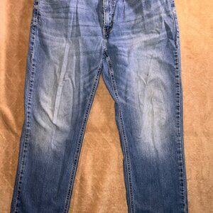 Levi Strauss 541 Men 40x30  White Wash Denim Blue 5 Pocket Straight Leg Jean (S)